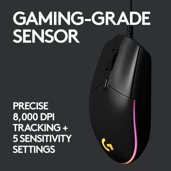 Logitech G203 RGB - Mouse cableado para videojuegos - Imagen 3