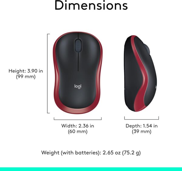 Logitech Ratón inalámbrico M185, 2.4 GHz - Imagen 2