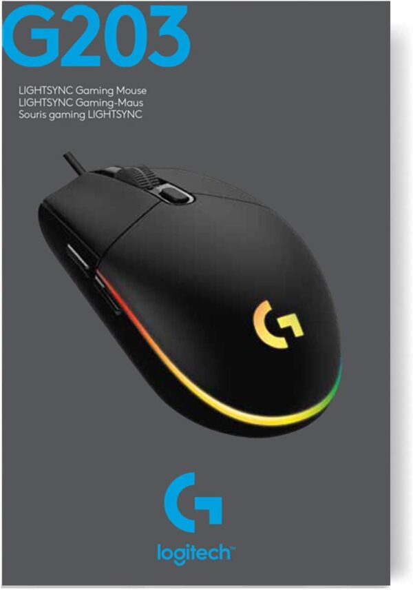 Logitech G203 RGB - Mouse cableado para videojuegos