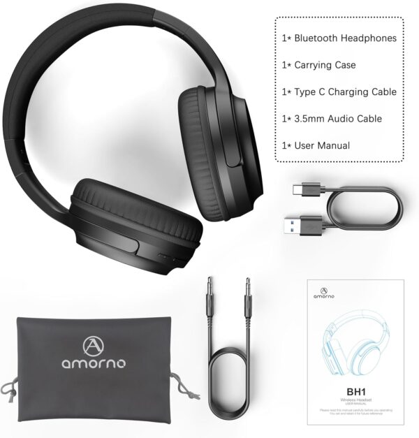 AMORNO Auriculares Bluetooth - Imagen 2