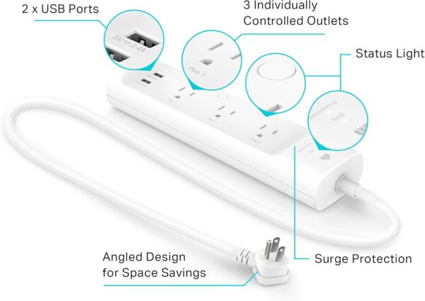 Kasa Smart regleta de alimentacion KP303 - Imagen 2