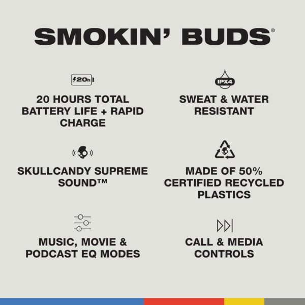 Skullcandy Smokin' Buds - Auriculares inalámbricos - Imagen 6